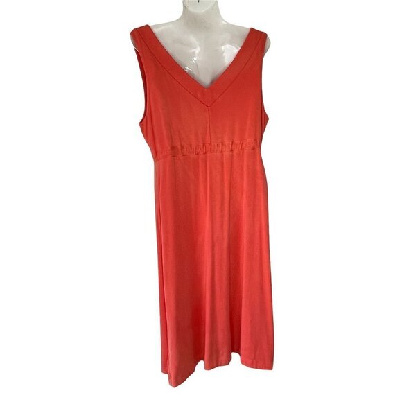 Fresh Produce Stretch Knit Sleeveless Dress V Neck and Drawstring at Waist Small - Picture 2 of 6